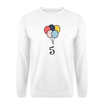 5. JUBILÄUM. 5 JAHRE. 5. JUBILÄUM - Unisex Pullover - Weiß - Vorne