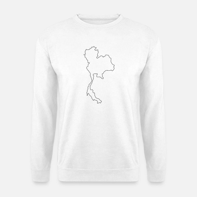 Thailand-Kartenübersicht - Unisex Pullover - Weiß