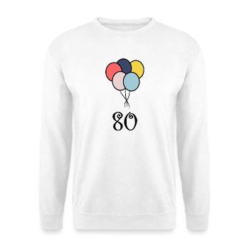 JUBILÄUM. 80. 80 JAHRE. 80-JÄHRIGES JUBILÄUM - Unisex Pullover - Weiß - Vorne