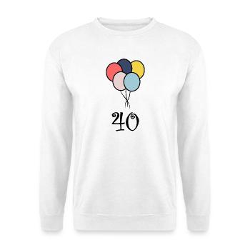 40. 40 YEARS. 40th ANNIVERSARY. 40 YEARS ANNIVERSARY. - Unisex Sweatshirt - white - Front
