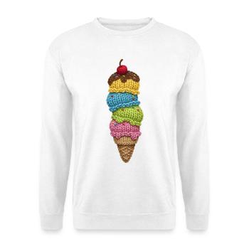 Eis - Unisex Pullover - Weiß - Vorne