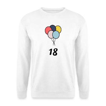 18. 18 JAHRE ALT. 18-JÄHRIGES JUBILÄUM. 18. GEBURTSTAG. - Unisex Pullover - Weiß - Vorne