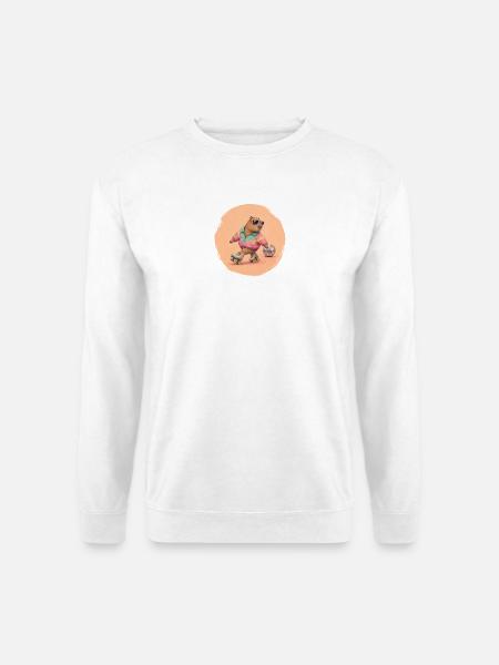 Capybara_Disco_Roller_Skates - Unisex Pullover - Weiß
