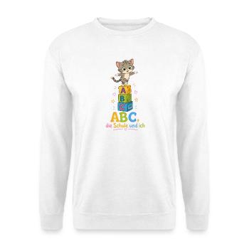 Kätzchen ABC-Abenteuer - Unisex Pullover - Weiß - Vorne
