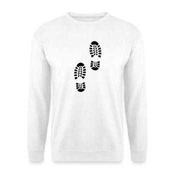 Fußabdruck Schuhe - Unisex Pullover - Weiß - Vorne