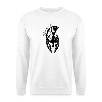 Sparta Spartan Helmet – Ancient Warrior Fitness - Unisex Sweatshirt - white - Front