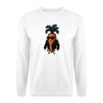 Karottenmischungsanarchie - Unisex Pullover - Weiß - Vorne - Alina (178cm) & Michal (187cm)