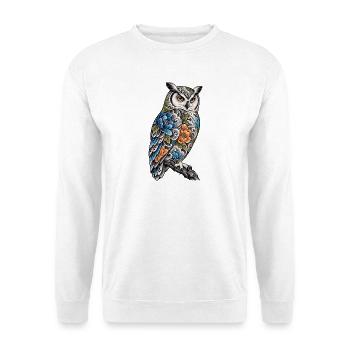 FloraEulen Tattoo Stil - Unisex Pullover - Weiß - Vorne - Alina (178cm) & Michal (187cm)