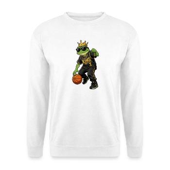 King Frog Hoops Legende - Unisex Pullover - Weiß - Vorne - Alina (178cm) & Michal (187cm)