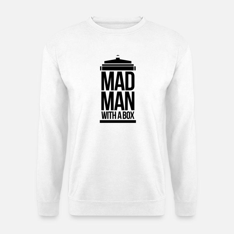 Mad man with a box - Unisex Sweatshirt - white