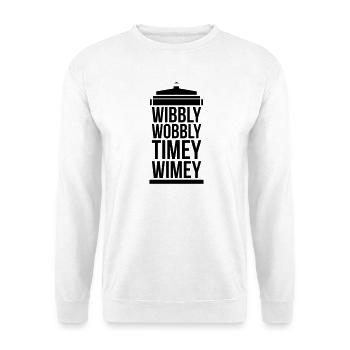 wibbly wobbly timey wimey - Unisex Pullover - Weiß - Vorne