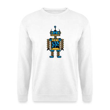 Un robot avec des engrenages - Sweat-shirt Unisexe - blanc - Devant