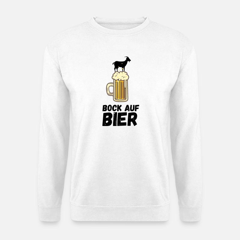 Bock auf Bier - Unisex Pullover - Weiß