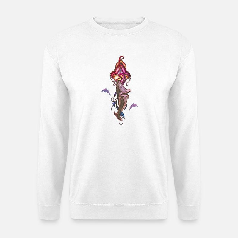 Wunderbarer bunter Wal - Unisex Pullover - Weiß
