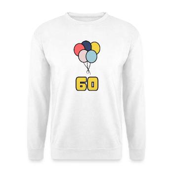 60. 60 YEARS. 60th ANNIVERSARY. 60TH BIRTHDAY. - Unisex Sweatshirt - white - Front
