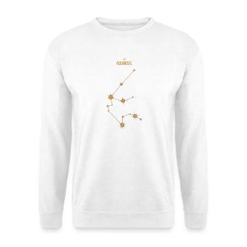 Verseau Signe du zodiaque Constellation d’étoiles Doré - Sweat-shirt Unisexe - blanc - Devant