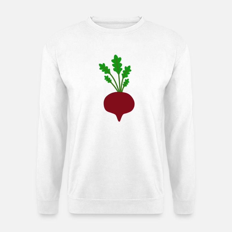 Vibrant Beetroot Leaf Illustration - Unisex Sweatshirt - white