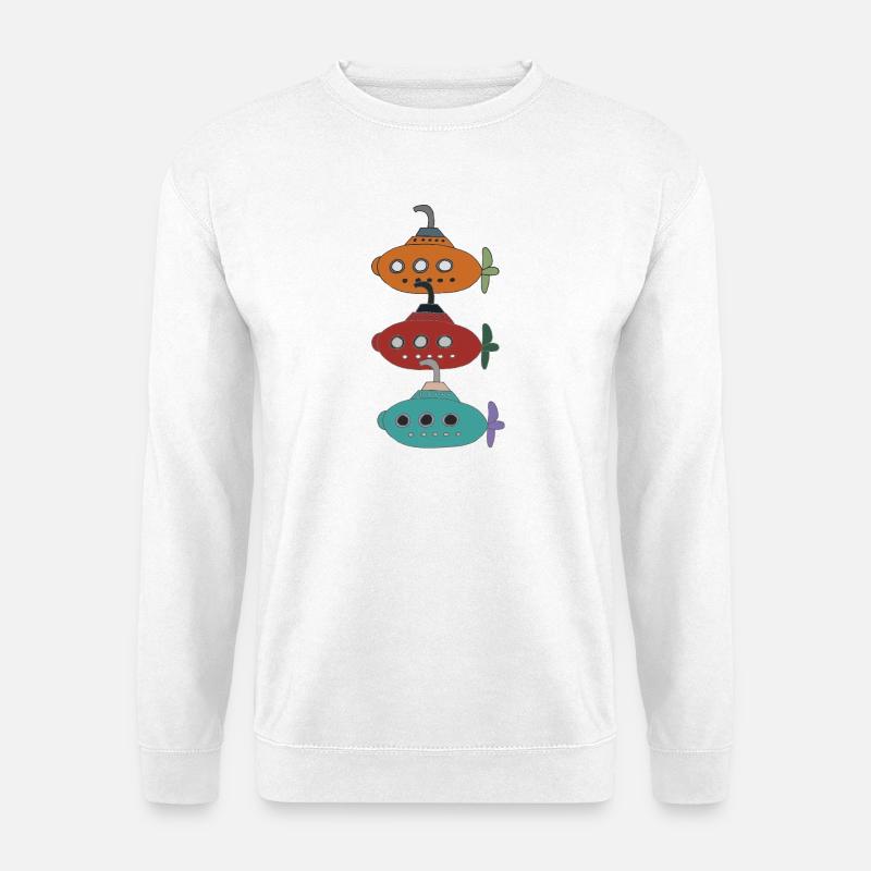 Fantasievoller Unterwasser-boote - Unisex Pullover - Weiß