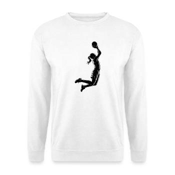 Woman Basketball Dunk - Cool Silhouette Logo - Unisex Sweatshirt - white - Front