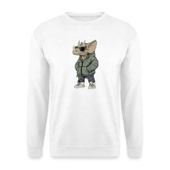 Dinosaurier triceratops Cool Winter - Unisex Pullover - Weiß - Vorne
