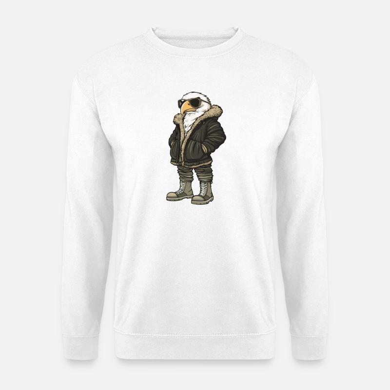 Harpyie Vogel Cool Winter - Unisex Pullover - Weiß