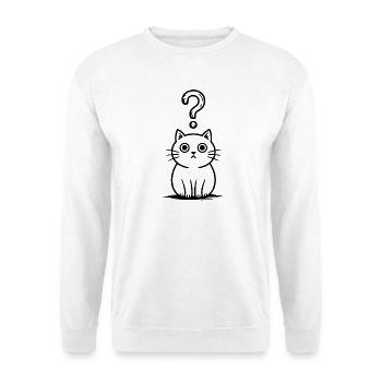 Chat confus - T-shirt chat drôle - Sweat-shirt Unisexe - blanc - Devant