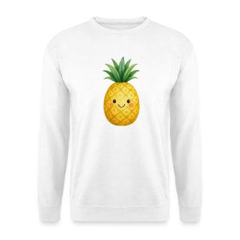 Kawaii Pineapple Watercolor Kids Fruit Cute Cute - Unisex Sweatshirt - white - Front