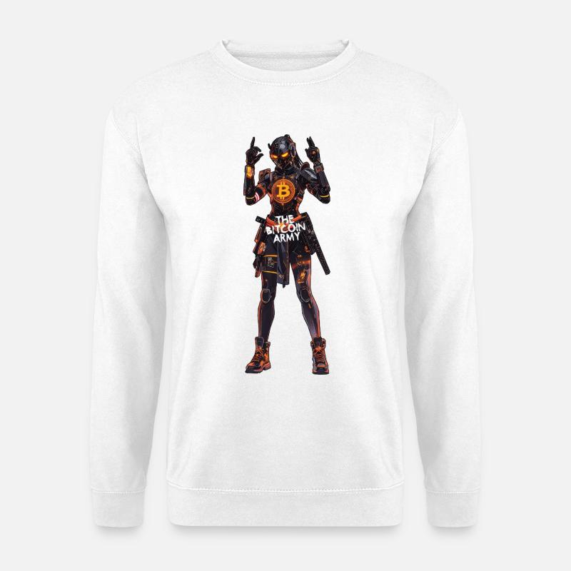 Bitcoin Bazooka – Die Bitcoin-Armee – Samurai 04 - Unisex Pullover - Weiß