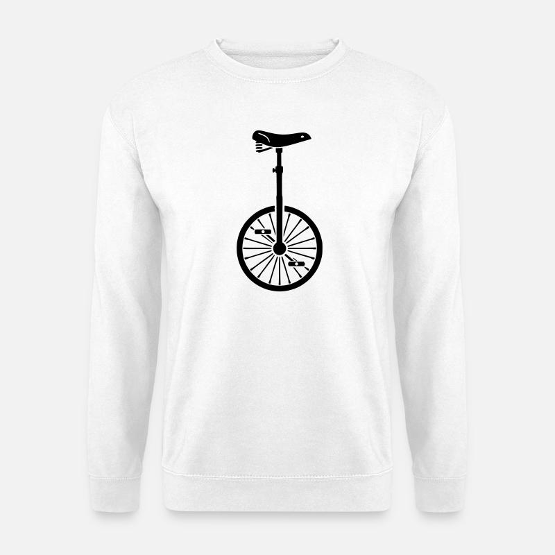 Einrad Fahrrad Zirkus Akrobatik - Unisex Pullover - Weiß
