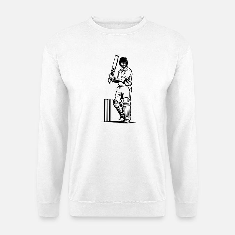 Cricketspieler - Unisex Pullover - Weiß