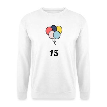 15. 15 YEARS. 15th ANNIVERSARY. 15 YEAR ANNIVERSARY. - Unisex Sweatshirt - white - Front