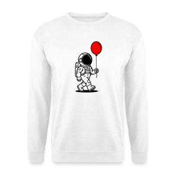Astronaut mit Ballon - Unisex Pullover - Weiß - Vorne