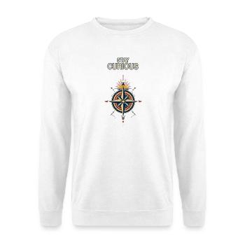 Stay Curious Compass - Unisex Sweatshirt - white - Front