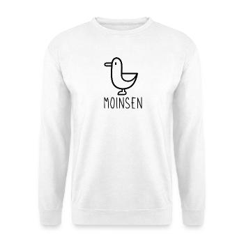 Moinsen - Unisex Pullover - Weiß - Vorne - Alina (178cm) & Michal (187cm)