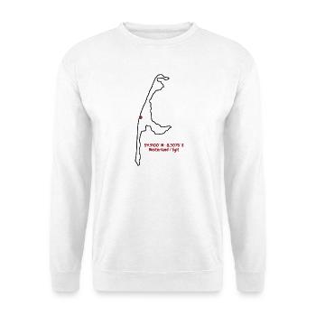 Westerland Sylt Koordinatenkunst - Unisex Pullover - Weiß - Vorne - Alina (178cm) & Michal (187cm)