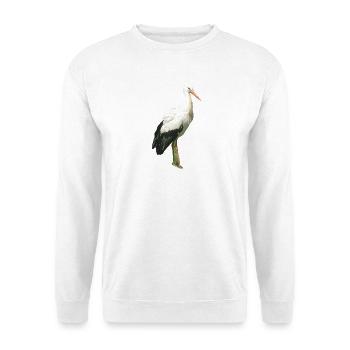 Storch - Unisex Pullover - Weiß - Vorne - Alina (178cm) & Michal (187cm)