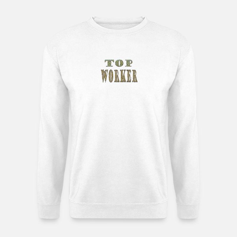 Top Worker - Unisex Sweatshirt - white
