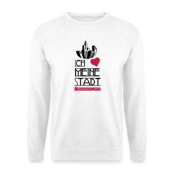 Stadt Liebe Frankfurt Geschenk - Unisex Pullover - Weiß - Vorne