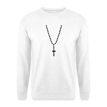 Halskette Hip Hop - Unisex Pullover - Weiß - Vorne - Alina (178cm) & Michal (187cm)