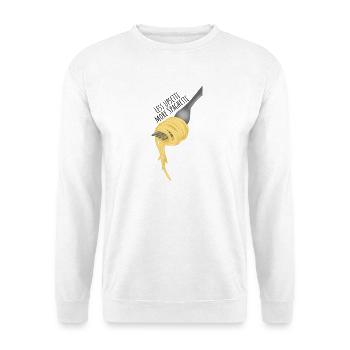 Less upsetti more Spaghetti - Unisex Pullover - Weiß - Vorne