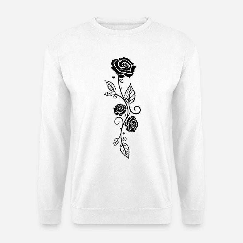 Rose Rosen Rosenranke - Unisex Pullover - Weiß