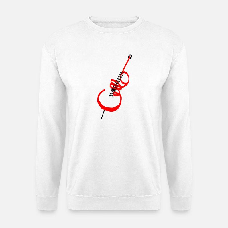 Cello lettering red - Unisex Sweatshirt - white