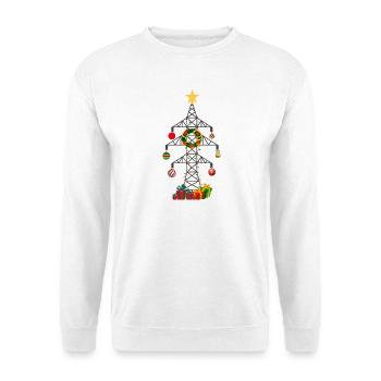 Poteau électrique de Noël - Sweat-shirt Unisexe - blanc - Devant