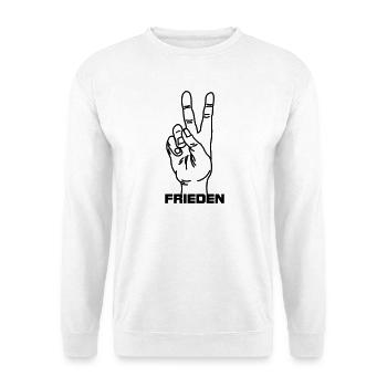Hand gesture german Frieden - Unisex Sweatshirt - white - Front