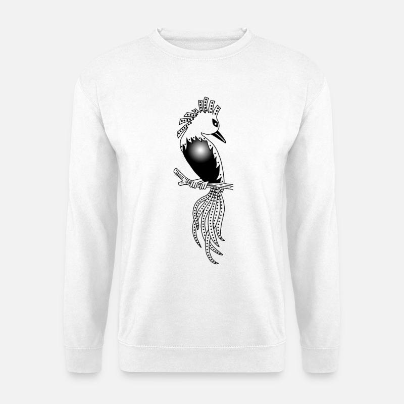 Der Onyx-Vogel - Unisex Pullover - Weiß