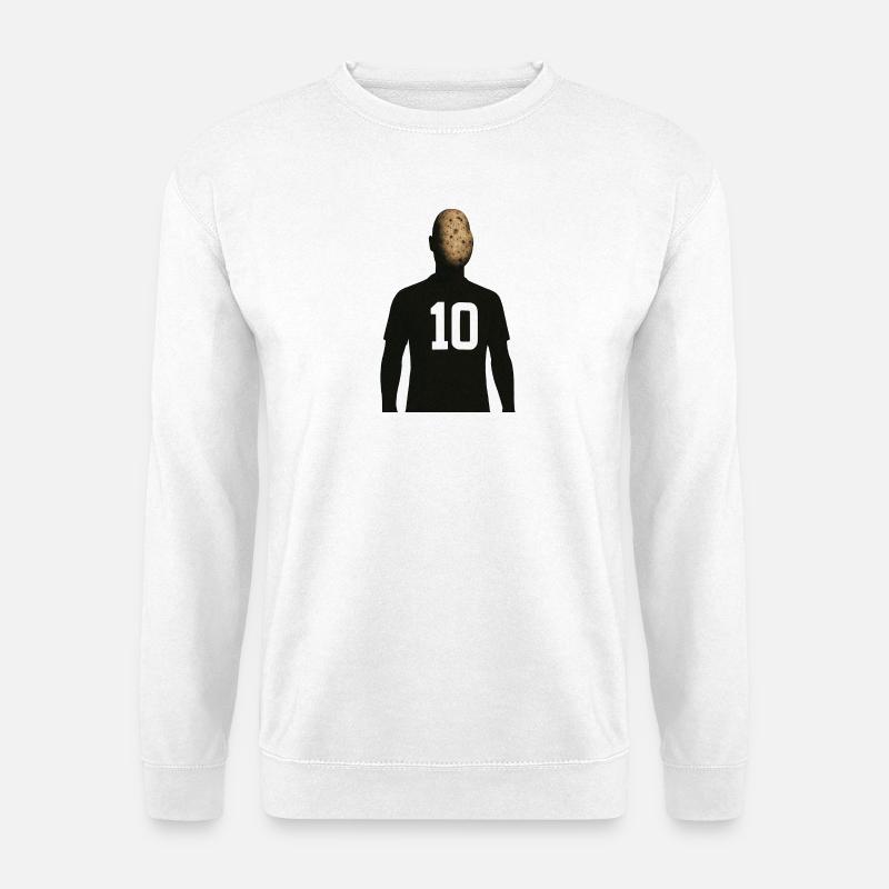 Kartoffelkopf Fußballer - Unisex Pullover - Weiß