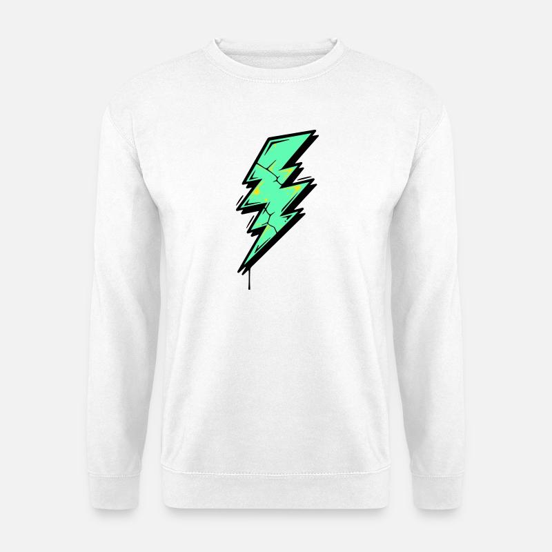 Blitzstil Blitz Abstrakt - Unisex Pullover - Weiß