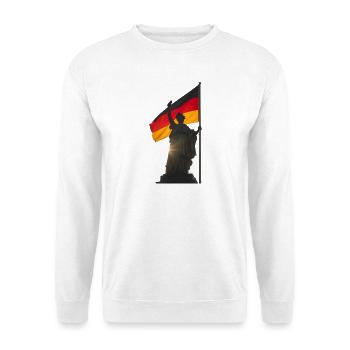 Freedom meets flag Germany, Germania - Unisex Sweatshirt - white - Front