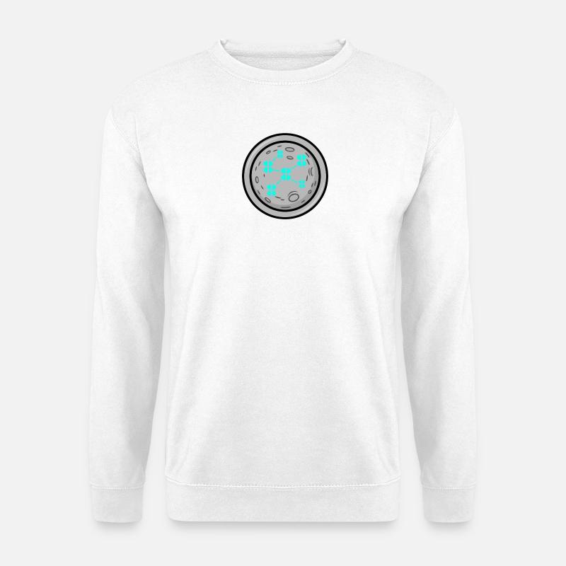 To the Moon | Crypto & Blockchain auf dem Mond - Unisex Pullover - Weiß