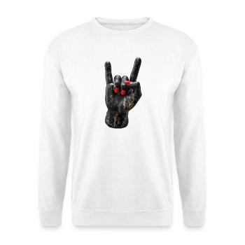 Estampe sur marbre à la main de pierre - Sweat-shirt Unisexe - blanc - Devant